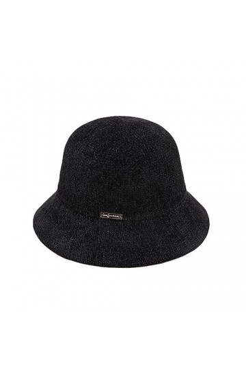 SJTJSPX Chapeau de pêcheur chaud pour femme et fille - Chapeau cloche - En tricot épais - Tendance - Élégant - Pour lextérie
