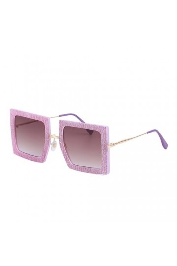 HCHES Lunettes de soleil carrées surdimensionnées pour femmes, lunettes de soleil à grande monture en métal, lunettes de sole