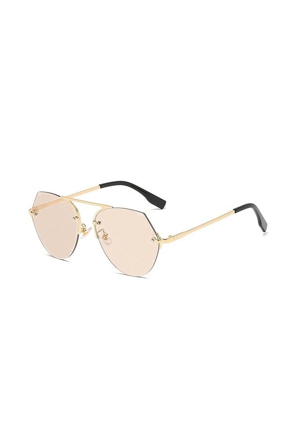HCHES Lunettes de soleil Lunettes de soleil pour hommes et femmes Lunettes de soleil polyvalentes à monture ronde, C3 avec F,