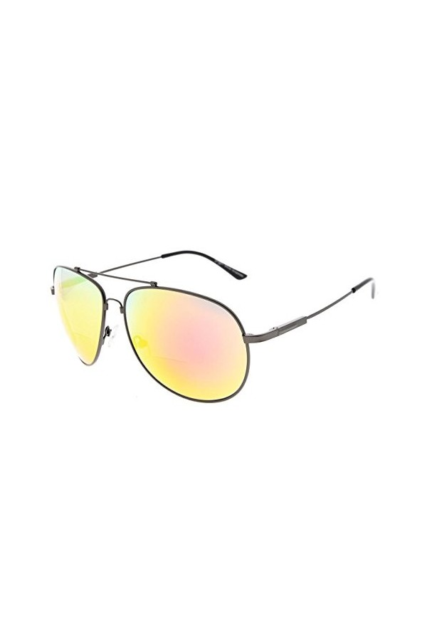 Eyekepper Lunettes de Soleil avec Loupe - Lunettes de soleil bifocal/de conduite - Lunette de Lecture souple style pilot mar