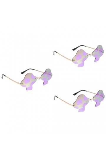 TENDYCOCO 3 Pièces Lunettes Vintage Lunettes De Soleil En Vrac Adulte Lunettes De Soleil Sans Cadre Rave Party Lunettes De So