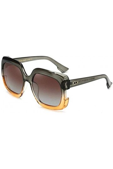 NIUASH Lunettes de Soleil polarisées Lunettes de Soleil surdimensionnées pour Femmes à Monture carrée en Plastique Tendances 