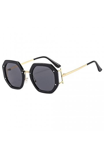 HPIRME Lunettes de soleil carrées punk surdimensionnées pour femmes, lunettes de soleil dégradées pour femmes, lunettes dext