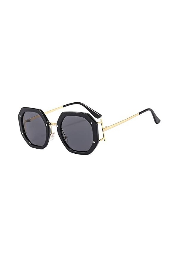 HPIRME Lunettes de soleil carrées punk surdimensionnées pour femmes, lunettes de soleil dégradées pour femmes, lunettes dext