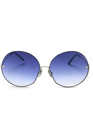 NIUASH Lunettes de Soleil polarisées Lunettes de Soleil rétro Vintage pour Femmes Cadre en métal dégradé Rond Lunettes de Sol