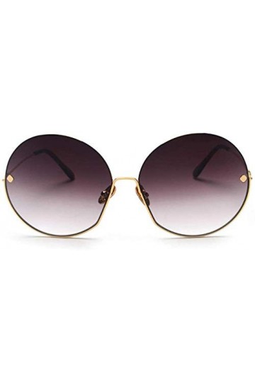 NIUASH Lunettes de Soleil polarisées Lunettes de Soleil rétro Vintage pour Femmes Cadre en métal dégradé Rond Lunettes de Sol