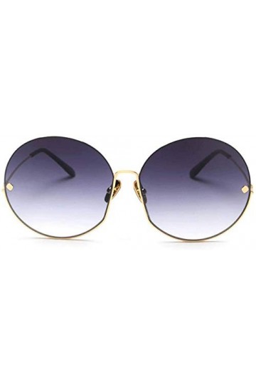 NIUASH Lunettes de Soleil polarisées Lunettes de Soleil rétro Vintage pour Femmes Cadre en métal dégradé Rond Lunettes de Sol