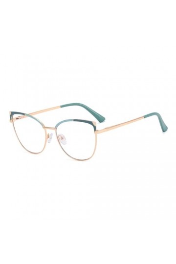 HCHES Lunettes Monture Femmes Verres Transparents Métal Dames Lunettes Femme Rose Vert, 3, Taille Unique