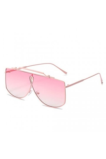 HCHES Monture en métal One Piece Lunettes de Soleil pour Femmes Steampunk Personnalité Lunettes de Soleil Lunettes Femmes, 6,