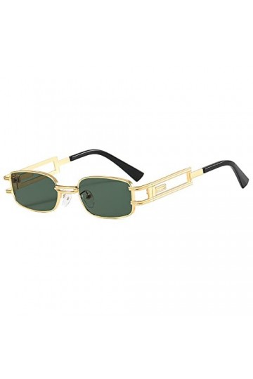 HPIRME Lunettes de soleil rectangulaires pour femmes lunettes de soleil carrées femmes Vintage petit creux, D, taille unique