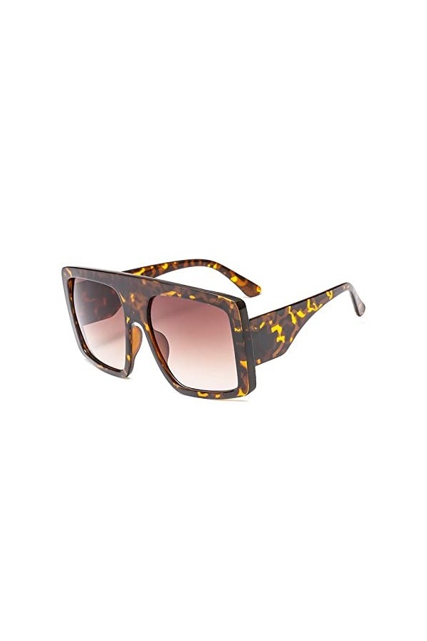 HCHES surdimensionné une pièce carrée femmes lunettes de soleil mode vintage lunettes de soleil hommes dégradé nuances, 21, C