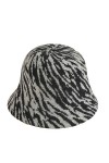 SJTJSPX Chapeau de Pêcheur en Laine Tricotée Bob Femme Imprimé Rayures Zébrées Mode Chapeau de Seau Chapeau Chaud pour Plage 