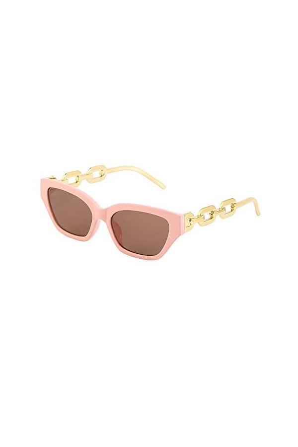HCHES Mode Petit Cat Eye Lunettes De Soleil Pour Femmes Tendance Cateye Chaîne Jambe De Luxe Lunettes De Soleil Pour Dames No