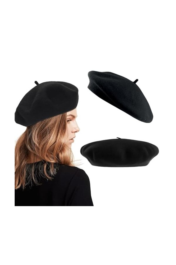 Bérets,Beret,Femme Béret,Beret Femme,Beret Basque,Beret Noir,Francais Beret,Femme Vintage Béret,Beret Avec Cachemire,Laine Ch