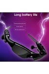 Lunettes Bluetooth Intelligentes, Lunettes de Soleil Audio sans Fil pour Lextérieur, Casque de Conduite, Lunettes de Soleil,