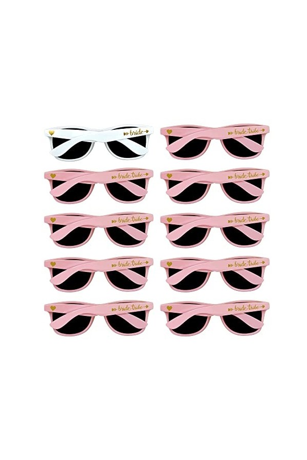 Lunettes de soleil pour enterrement de vie de jeune fille, rose