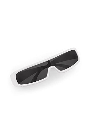 Bilge Karga Toivo Lunettes de Soleil Femme Homme Unisexe UV400, Blanc.
