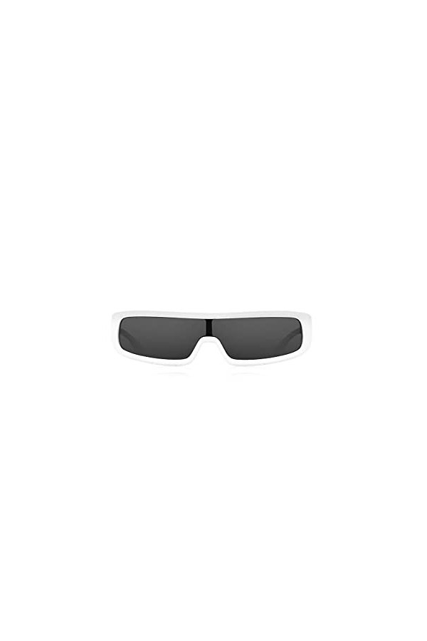 Bilge Karga Toivo Lunettes de Soleil Femme Homme Unisexe UV400, Blanc.