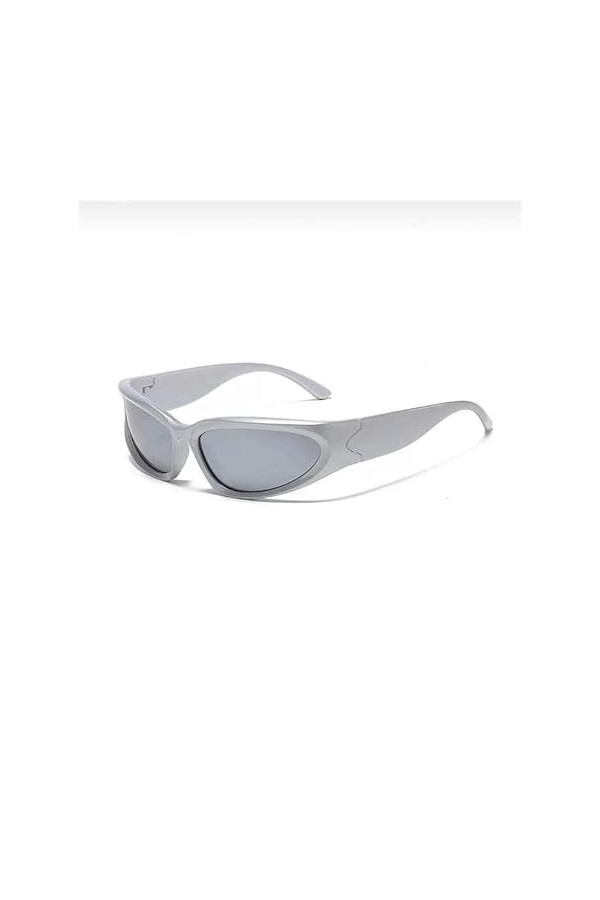 Bilge Karga Alien Lunettes de soleil unisexe UV400 pour homme et femme, gris