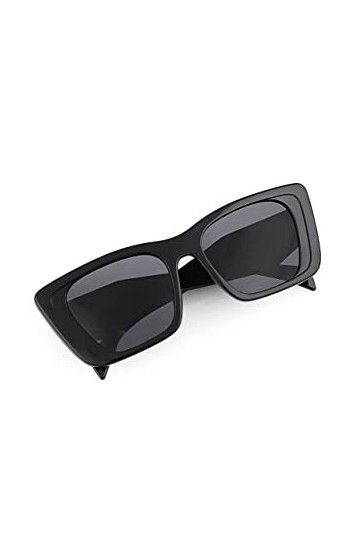 Bilge Karga Guus Lunettes de soleil unisexes UV400 pour homme et femme, Noir