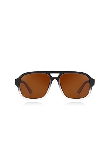 Bilge Karga Debbie Lunettes de soleil unisexe UV400 pour homme et femme, noir mat