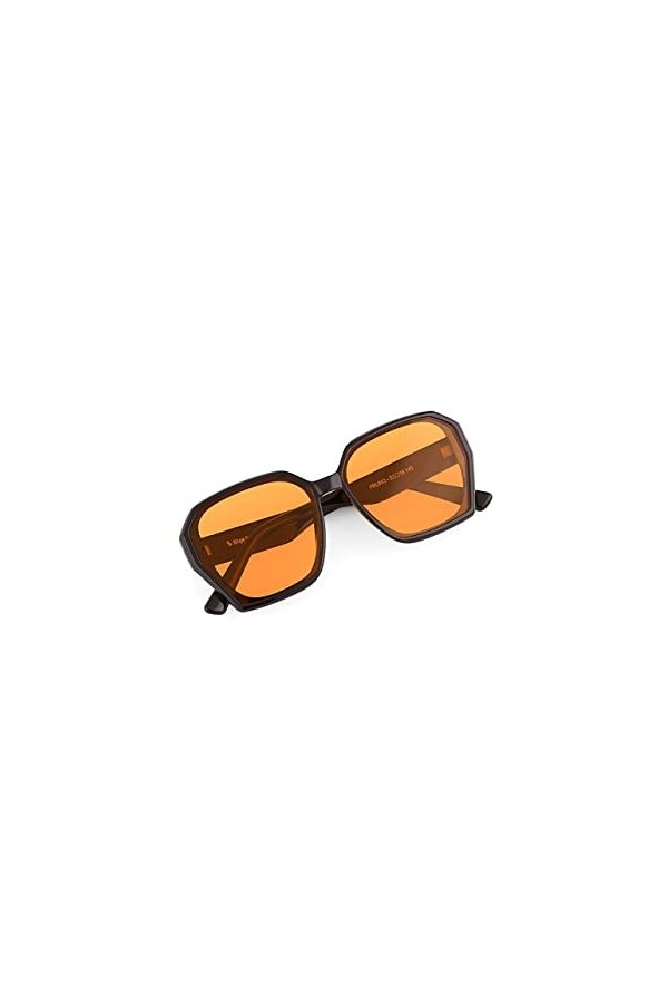 Bilge Karga Pruno Lunettes de soleil unisexe UV400, Noir