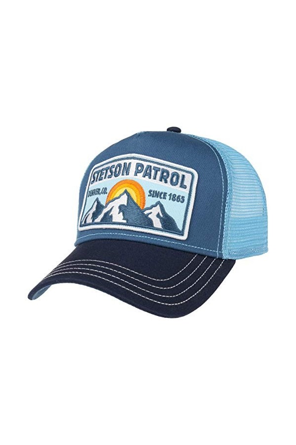 STETSON Casquette Trucker Patrol Femme/Homme - Snapback, avec visière, visière Printemps-été - Taille Unique Bleu