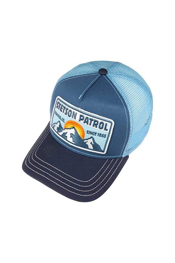 STETSON Casquette Trucker Patrol Femme/Homme - Snapback, avec visière, visière Printemps-été - Taille Unique Bleu