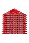 ...KARL LOVEN Lot de Bandana 100% Coton paisley foulard fichu Rouge