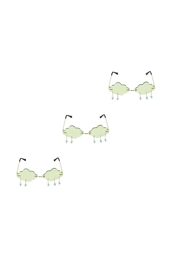 Adorainbow 3 Pièces Nuage Pluie Lunettes Pleuvoir Lunettes De Soleil Partie Nouveauté Lunettes De Soleil Bleu Nuage Lunettes 