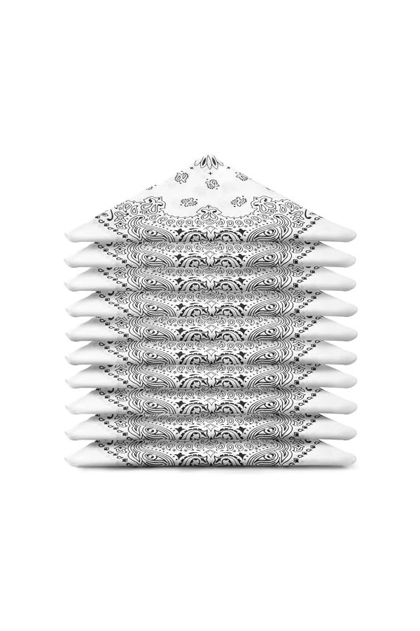 ...KARL LOVEN Lot de Bandana 100% Coton paisley foulard fichu Rouge