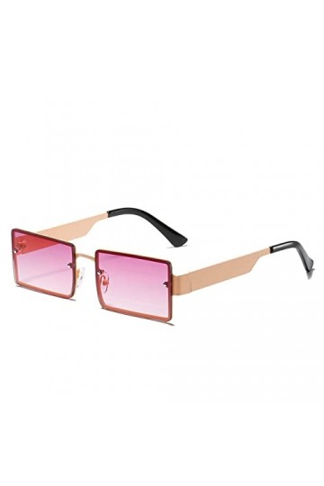 HPIRME Ocean Lens Square Small Lunettes de soleil Femmes Retro Sunglass Men Steam Punk Lunettes, or violet rose, taille uniqu