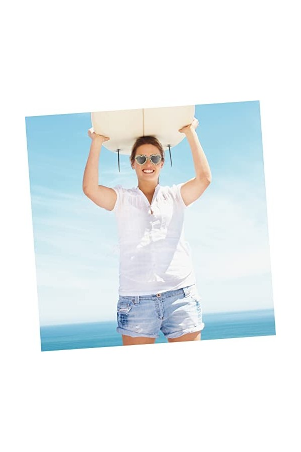 GALPADA 3 Pièces Lunettes De Soleil Coeur Lunettes De Soleil De Fête Dété Lunettes De Soleil De Plage Dété Lunettes De Sole