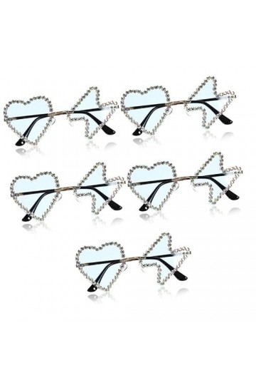 Holibanna 5 Paires De Lunettes De Soleil Hip Hop Nouveauté Lunettes De Soleil Articles De Fête Cotillons Lunettes Femmes Lune