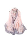 LumiSyne Foulards En Soie Peinture à lEncre Artistique Imprimé Floral Élégant Echarpes Long Foulards Coloré Châle De Plage T