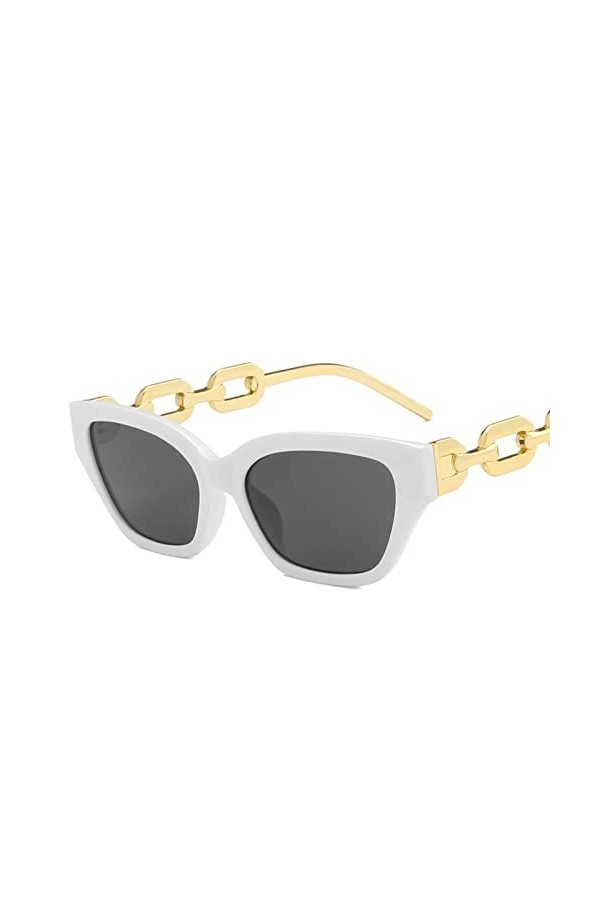 EkeNoz Lunettes de soleil Hip Hop œil de chat for hommes et femmes, style Punk, for vacances en plein air, tendance, UV400, S