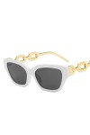 EkeNoz Lunettes de soleil Hip Hop œil de chat for hommes et femmes, style Punk, for vacances en plein air, tendance, UV400, S