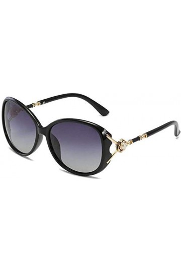 NIUASH Lunettes de Soleil polarisées Mode Papillon Perle Lunettes de Soleil Femmes Fleur Bleue Classique Lunettes de Soleil D