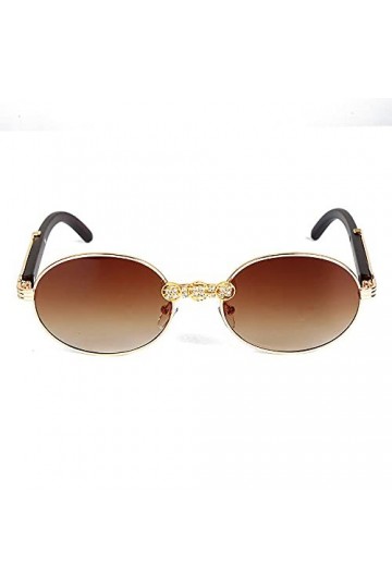 KUELXV Lunettes de soleil Strass Vintage Lunettes De Soleil Femmes De Luxe Diamant Rétro Lunettes De Soleil Hommes Marque Des