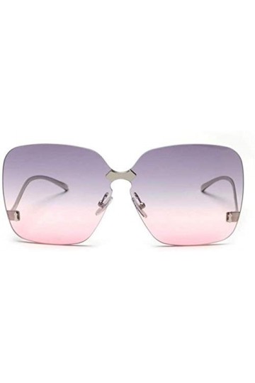 Lunettes de soleil Lunettes de soleil de mode surdimensionnées femmes verres teintés dégradés sans monture lunettes de soleil