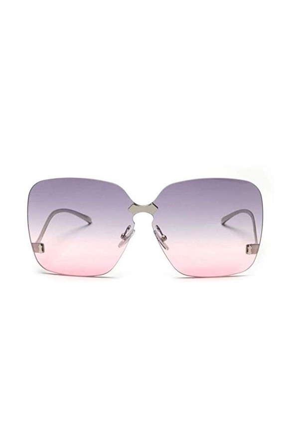 Lunettes de soleil Lunettes de soleil de mode surdimensionnées femmes verres teintés dégradés sans monture lunettes de soleil