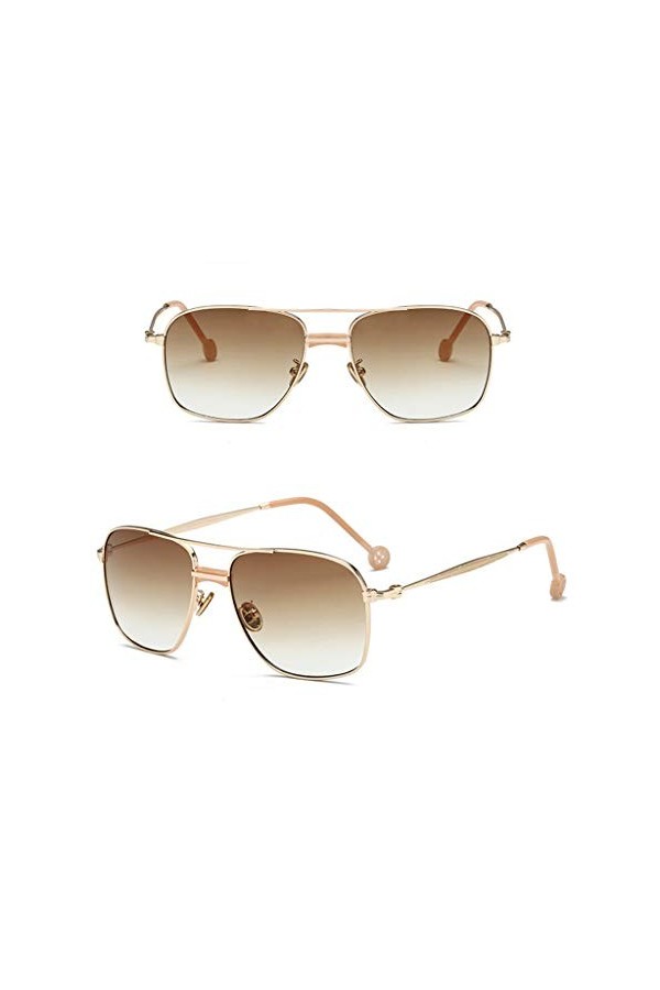 Kbcigwxxs Unisexe Hommes Femmes Carré En Métal Lunettes De Soleil Sans Monture Gradient Lentille Lunettes De Vue En Plein Air