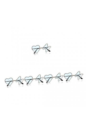 USHOBE 5 Paires De Lunettes De Soleil Hip Hop Enfants Lunettes De Soleil Lunettes De Fête Articles De Fête Robe Coeur Lunette