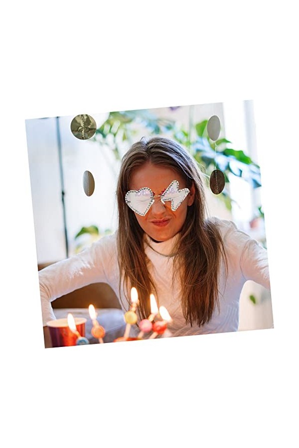 USHOBE 5 Paires De Lunettes De Soleil Hip Hop Enfants Lunettes De Soleil Lunettes De Fête Articles De Fête Robe Coeur Lunette