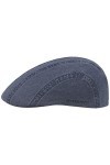 STETSON Casquette Plate Madison Delave Femme/Homme - en Coton Gavroche dété avec visière Printemps-été - XL 60-61 cm Bleu
