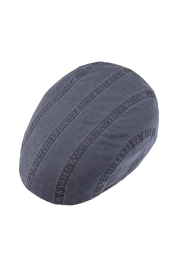 STETSON Casquette Plate Madison Delave Femme/Homme - en Coton Gavroche dété avec visière Printemps-été - XL 60-61 cm Bleu