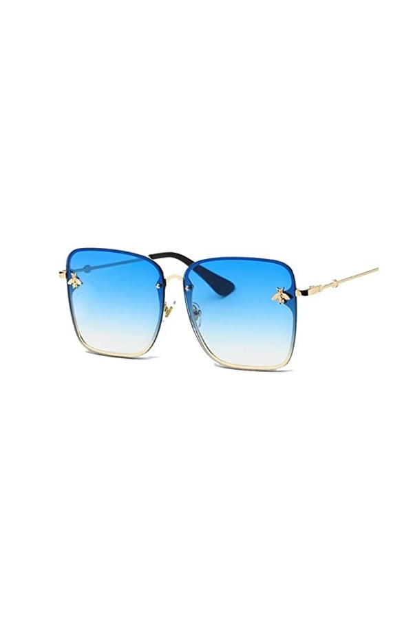 SUYGGCK Lunettes de Soleil Polarisées Lunettes De Soleil Carrées Femmes Vintage Shades Men Uv400 Femme De Lunettes Surdimensi