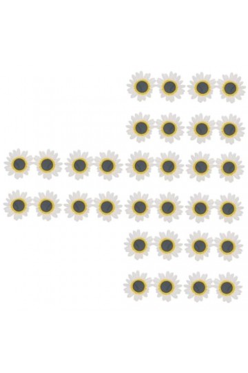 ifundom 16 Pièces Lunettes De Tournesol Lunettes De Soleil Rondes à Fleurs Lunettes De Soleil De Plage En Plein Air Lunettes 