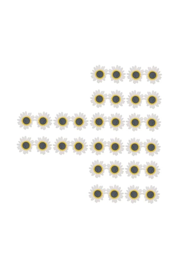 ifundom 16 Pièces Lunettes De Tournesol Lunettes De Soleil Rondes à Fleurs Lunettes De Soleil De Plage En Plein Air Lunettes 