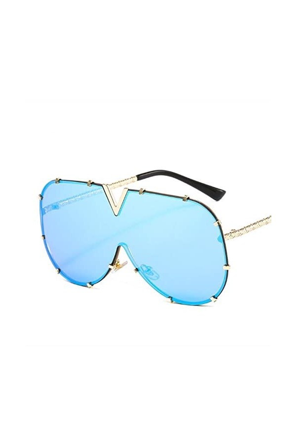 SUYGGCK Lunettes de Soleil Polarisées Lunettes De Soleil Carrées Femmes Répèles Rétro Soleil pour Femmes Surdimensionnées Bla
